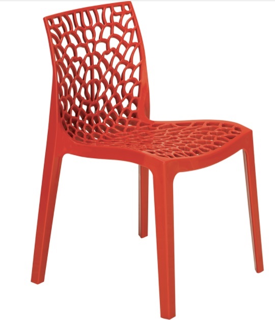 SEDIA POLICARBONATO GRUVYER NERO ROSSO 43X52X81 CM GRAND SOLEIL SEDIA POLICARBONATO GRUVYER NERO ROSSO 43X52X81 CM GRAND SOLEIL